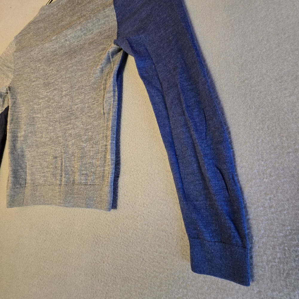 Armani Exchange Mens Colorblock Wool Blend Crewneck Sweater Grey Blue XS 6YZM2R - Picture 13 of 16